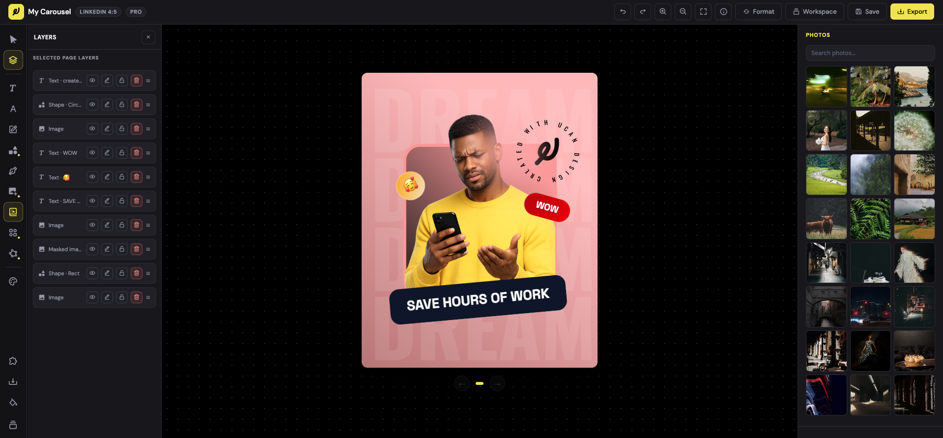 UCAN.DESIGN workspace preview.